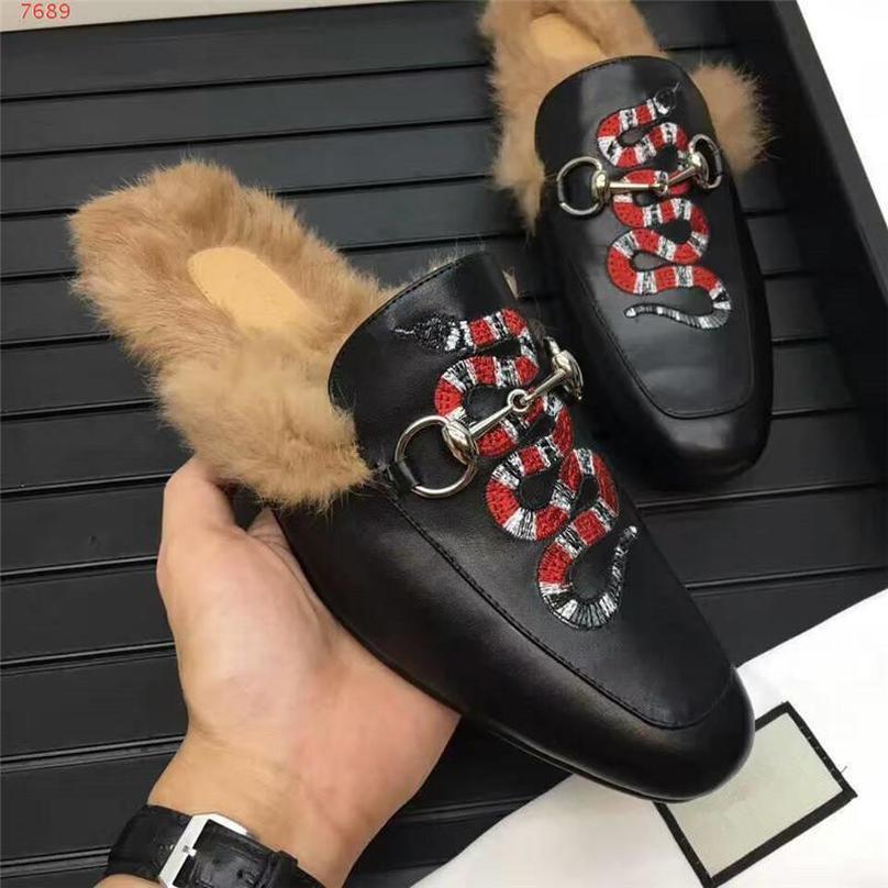 With Box Sandal 2022 Ggity Sandal designer New Genuine Leather Loafers Fur Mull