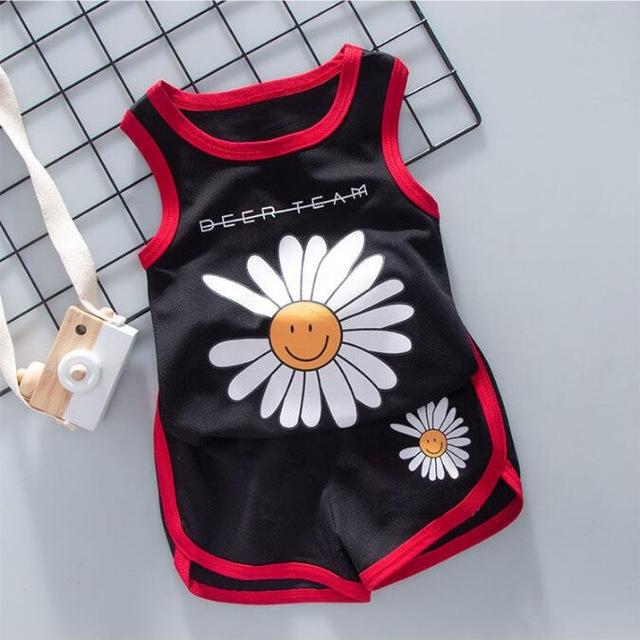 

Clothing Sets Baby Boy Summer Set Sleeveless Cotton Shirt Shorts Kid Suit Childern Cartoon Sports Vest ClothesClothing, Picture color