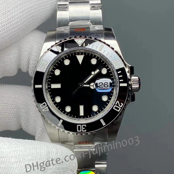 

2836 3135 watch men SUB 40mm date automatic 904L 116610 Glide lock sweeping Ceramic Bezel watches Montre de Luxe Sapphire glass