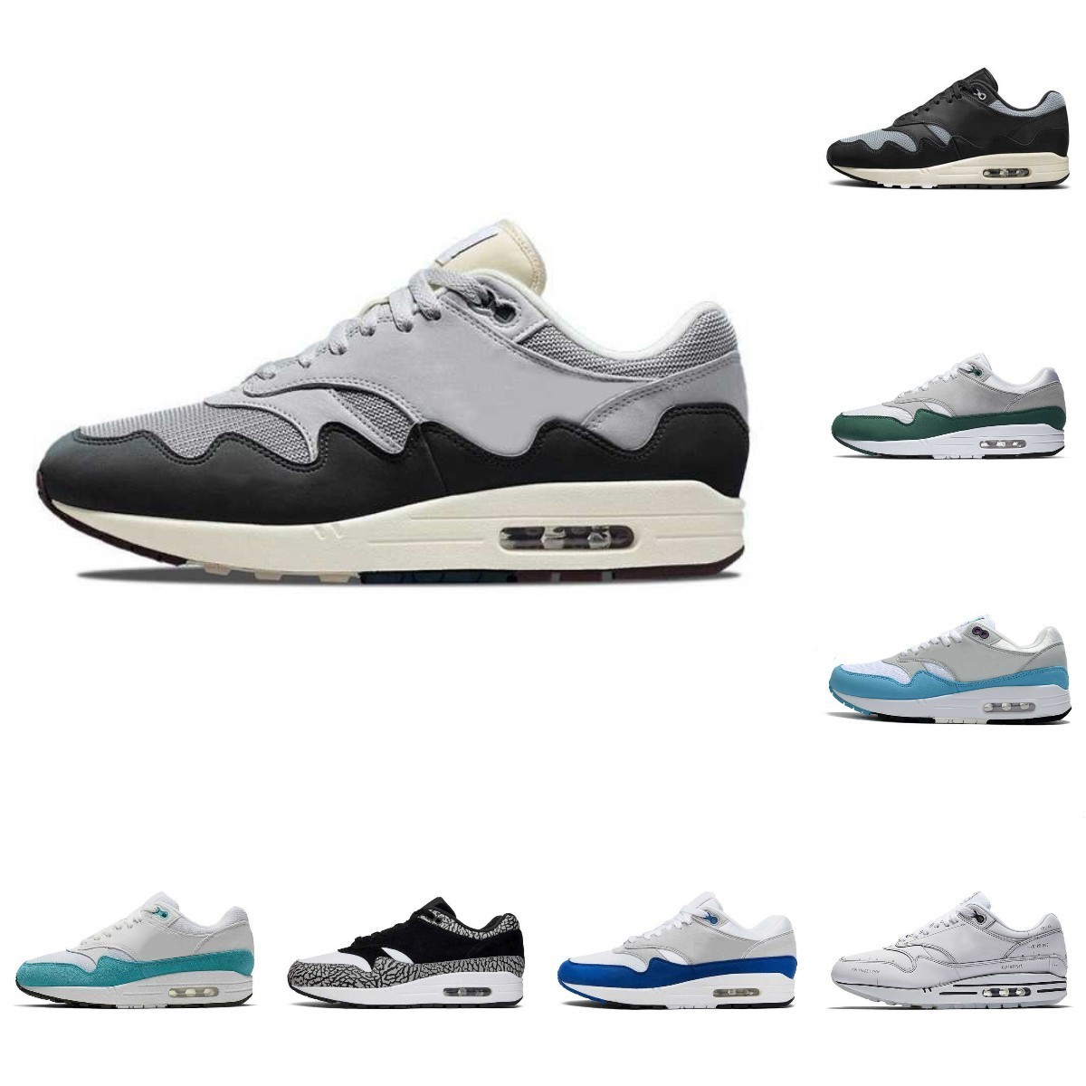 

Designer 1 Men Women Running Shoes 1s Patta Aqua Noise Black Grey Monarch Night Maroon Cave Stone Saturn Gold London Elephant Mens Trainer Sports Sneakers, Please contact us