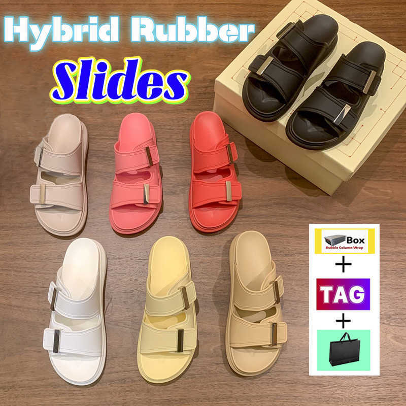 

Fashion Designer Slippers Hybrid Rubber Slide Luxury Sandals Women Flat Heel Summer Indoor Outdoor Slides Beach Sandals Sandal Coral Tea, #8- shoe box