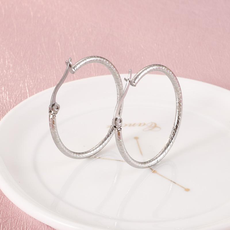 

Hoop & Huggie Fashion Circle Earrings Stainless Steel Pendientes Brincos Jewelry