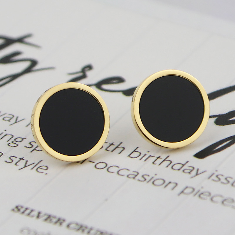 

20 Mixed Style Top Quality Luxury Women Designer Stud Drop Black Oil Gold Plated Titanim Steel Lover Gifts Fashion Jewelry Engagement Earrings
