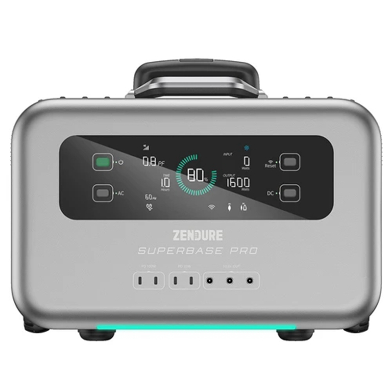 

ZENDURE SuperBase Pro 2000 Portable Power Station 2096Wh Large Capacity 3000W Ampup Capability 14 Outputs 6.1 Inch Clear Display Built-in 4G IoT
