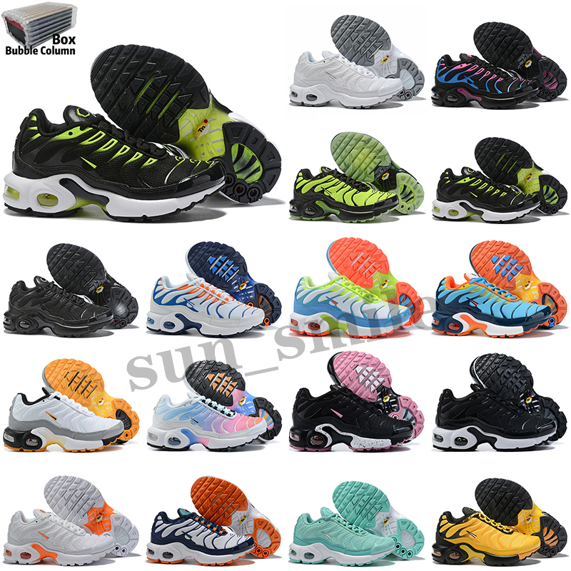 

TN Kids Shoes enfant Breathable Soft Sports Chaussures Boys Girls Tns Plus Sneakers Youth requin Trainers, Color 17