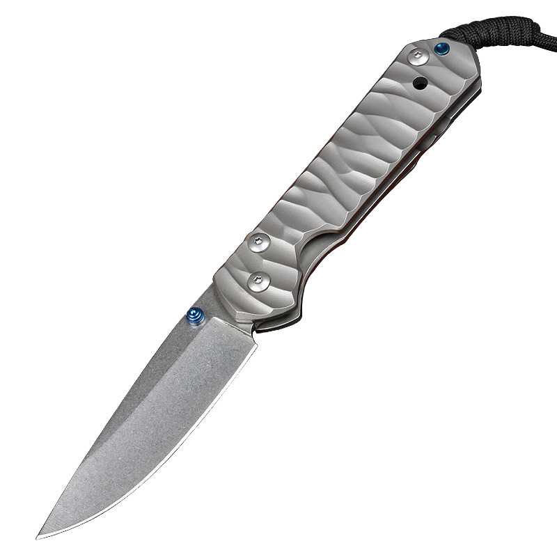 

High end CR Folding knife D2 Steel Blade TC4 Titanium Alloy Handle Camping Hunting Survival Pocket Knives EDC Cutting Tools