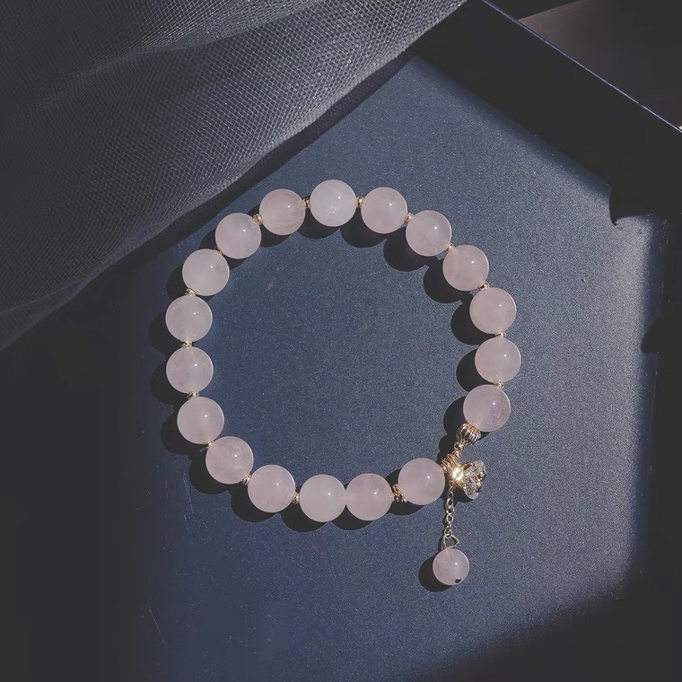 

Bracelet Natural Powder Crystal Women's Bracelet 14k Gold Color Preserving Pink Rose