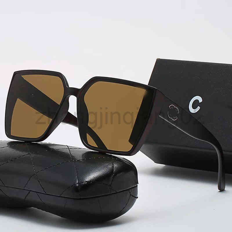 Designer cc Channel Sunglass Cycle Luxurious Fashion Woman Mens Lovers Small With Diamond Square Sunshade Crystal Shape Sunglasses Full Package