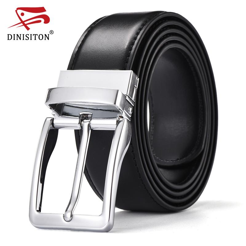 

Belts DINISITON Special Military For Male High Quality Genuine Leather Pin Buckle Luxury Business Brand Man Casual MBo1, Black
