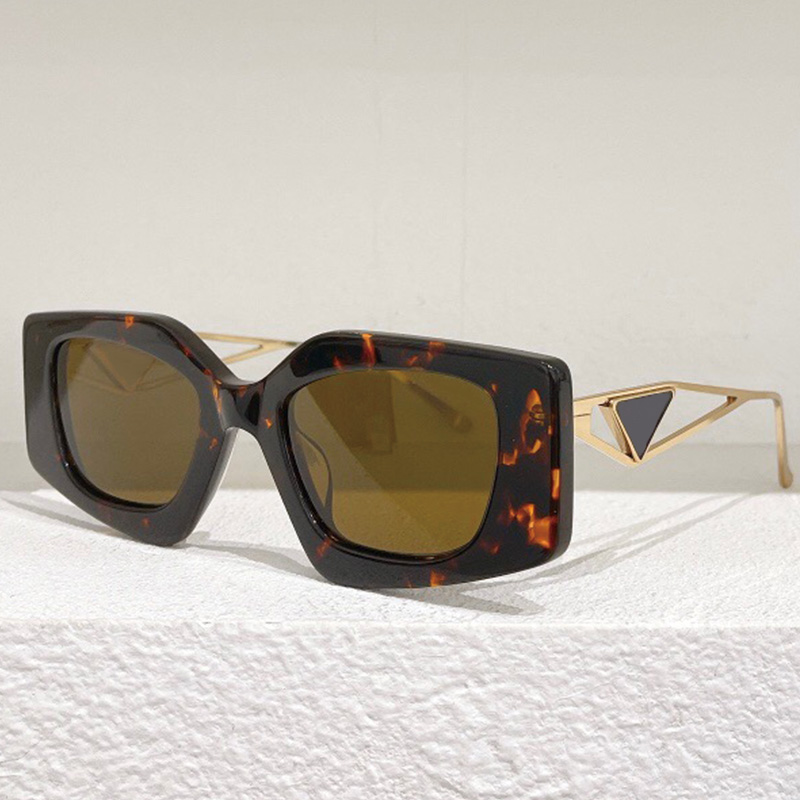 Hommes et femmes célèbres lunettes de soleil de créateurs de marque SPR 19YS conception unique de temple de triangle met en valeur la plage en pl