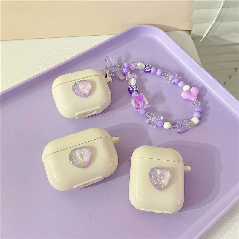 

Beibai dazzle Color Purple love airpods pro Headphone Cushions protective case Pro fashion generation 2 Bluetooth headset cover personality 3 fresh 23 good