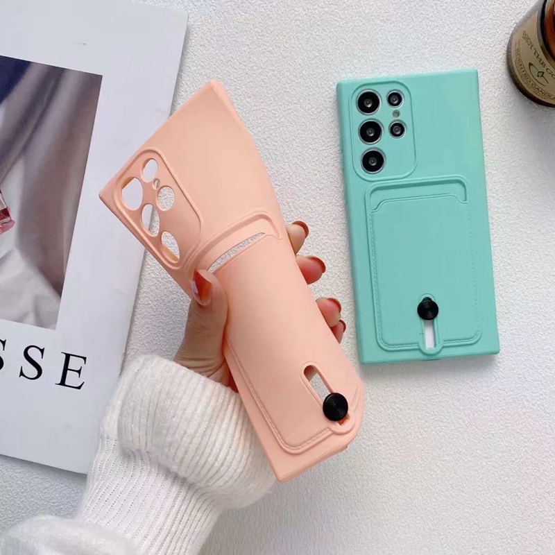 

Cards Slot Pocket 2Gen Cases For Galaxy A23 A33 A53 A52 A72 A82 S21 Plus FE A22 5G S22 Ultra A51 A71 A32 A22 A12 Skin Feel Credit ID Card Fine Hole Soft TPU Mobile Back Cover, Pls let us know the color u want
