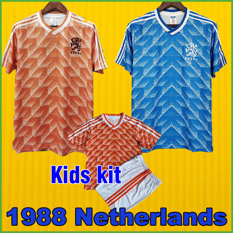 

1988 HOLLAND NETHERLANDS RETRO FOOTBALL SHIRT soccer jersey CLASSIC version men kids kit Gullit 10 van Basten 12 vintage tops tee short sleeve shirts tops summer88, 1988 away