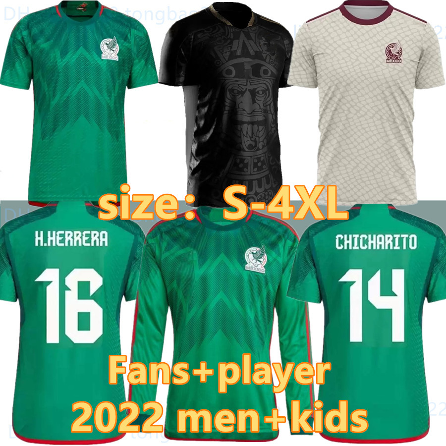 

size S-4XL 2022 world cup Mexico soccer jerseys LOZANO CHICHARITO Player Version football shirts Fans DOS SANTOS kits mexico 22 23 jersey Men equipment camiseta, 22-23 special edition