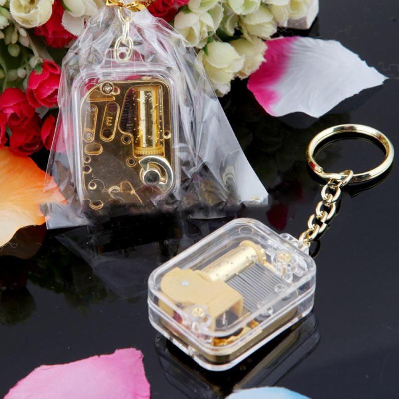 

Keychains Music Box Keychain Pendant Movement 18 Tones Mechanical Metal Boxes Clockwork With Screws Kids Gifts Toys