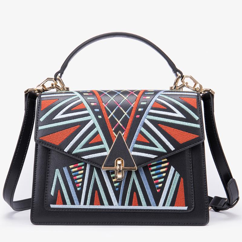 

Evening Bags Women Genuine Leather Handbags Female Luxury Designer Crossbody Brand Embroidered Ethnic Style Bag Fashion Flpas For LadiesEven, 50 pcs choose this
