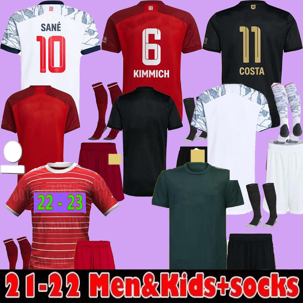 

16-4XL Adultos y niños 21 22 23 Bayern Kit Munich Soccer Jerseys Lewandowski 2022 2023 Hernández COUTINHO NIÑO adultos Uniformes Completo Fútbol, Fans