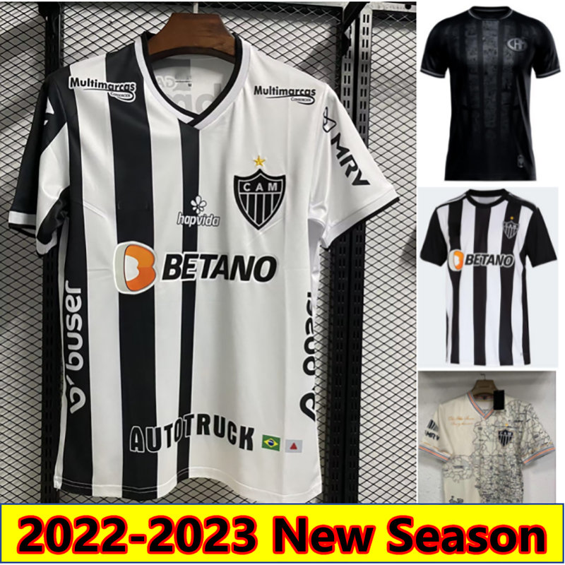 

2022 2023 Atletico Mineiro Soccer Jersey G. Arana Nathan Silva Manto da Massa special edition champions 22 23 Fred Cazares Otero Moura home away Football Shirt mykit, 22-23 away +patch2