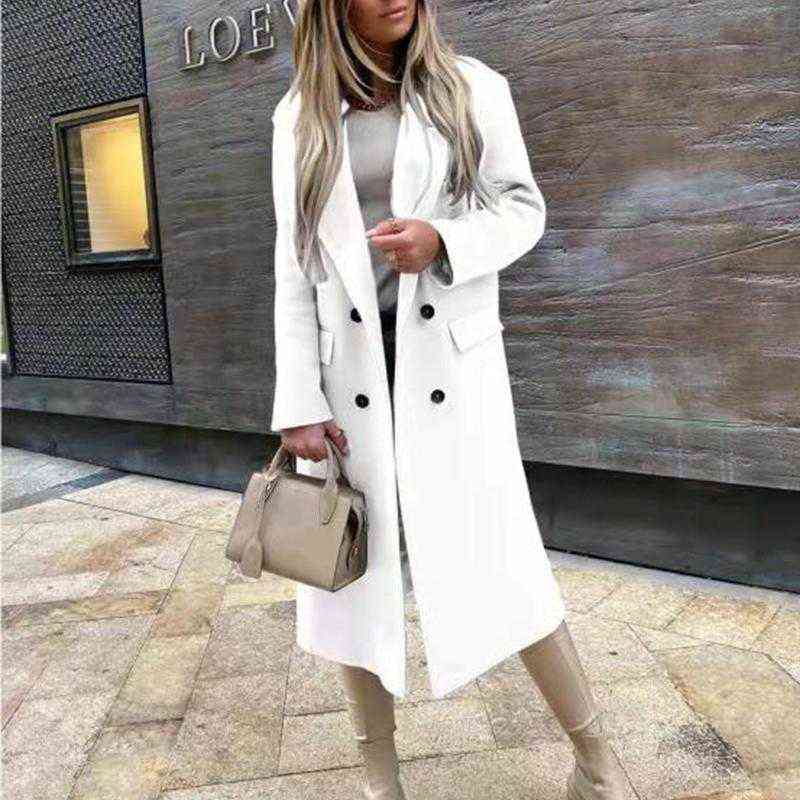 

Women' Trench Coats Women Casual Long Coat Cardigan Plus Size Overcoat Windbreaker 2021 Chic Office Ladies Outerwear Casaco T220811, Khaki