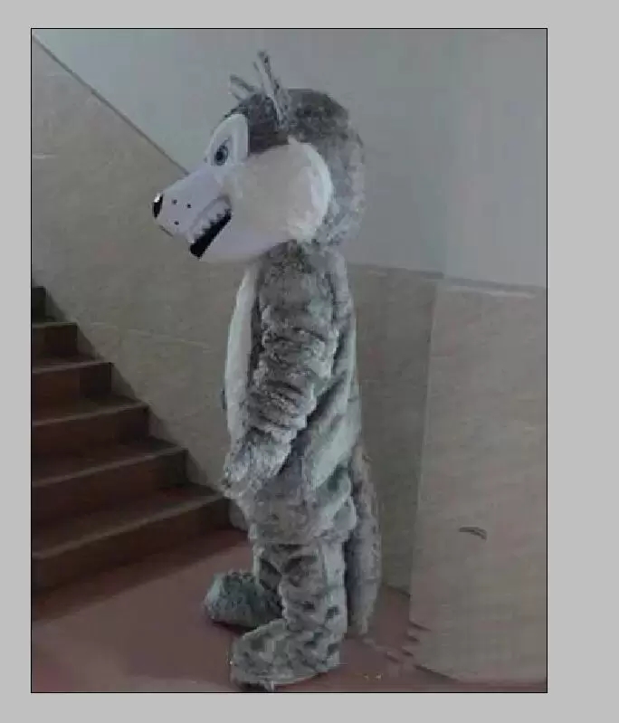

High quality hot Wolf mascot costumes halloween dog mascot character holiday Head fancy party costume adult size birthday, As pic