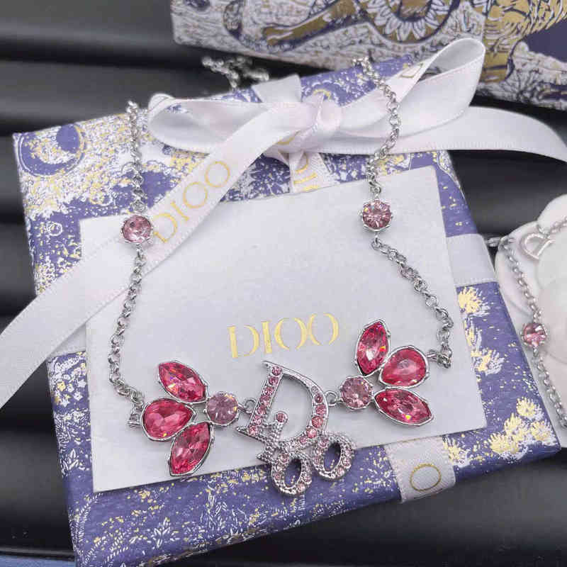 Fine 2022 new letter star neck chain necklace female Red Star Pink Diamond Bracelet-image-782539030