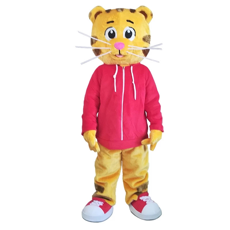 

Cartoon Tiger Mascot Costume Stage Event Performance Furry Suits Walking Puppet Costume, As pic