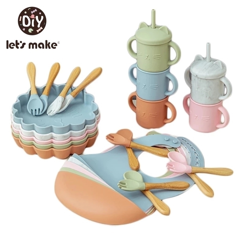 

Baby Silicone Feeding Tableware Set Tahan Air Bayi Gambar Kartun Singa Makan Malam Piring an Grade Silikon Hidangan untuk Alat 220611