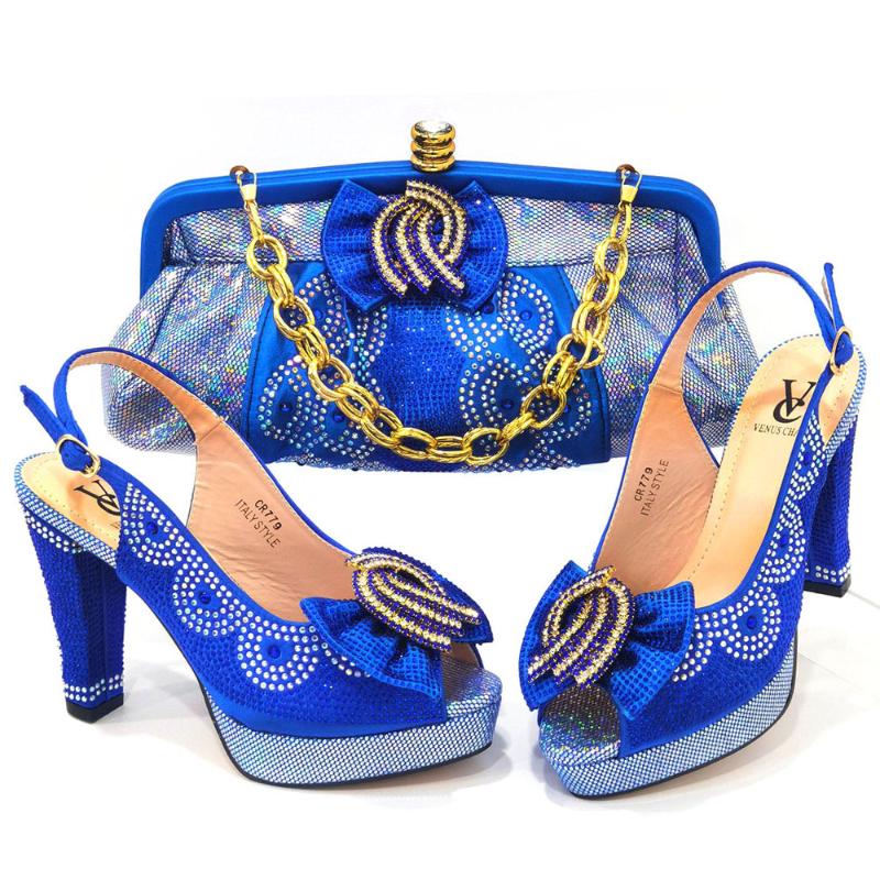 

Dress Shoes African Royal Blue Shoe And Bag Set Plus Size 42 43 Italian Design Matching Nigerian Wedding PartyDress, Black