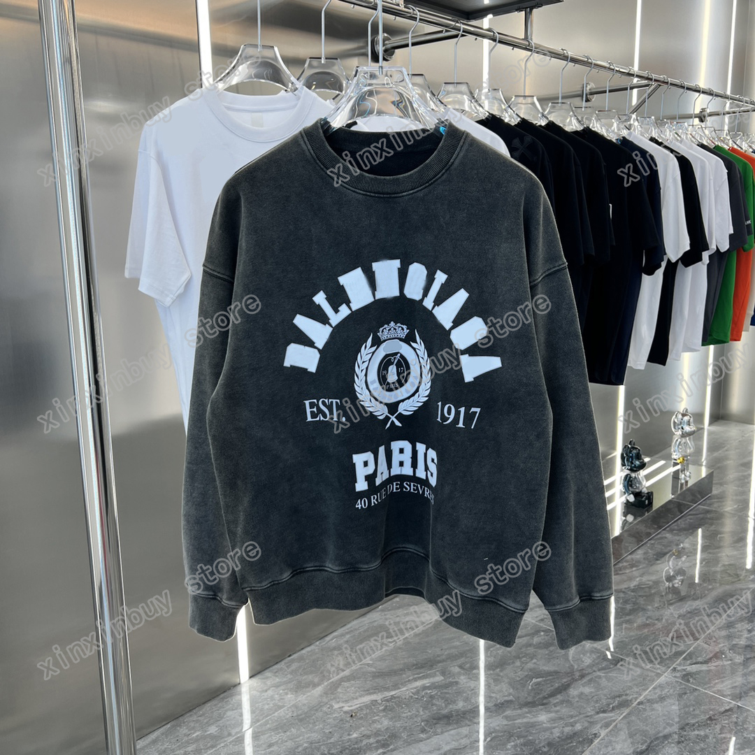 

xinxinbuy Men women designer Sweatshirts Hoodies Paris 1979 Ear Wheat DESTROYED black M-2XL, Multi