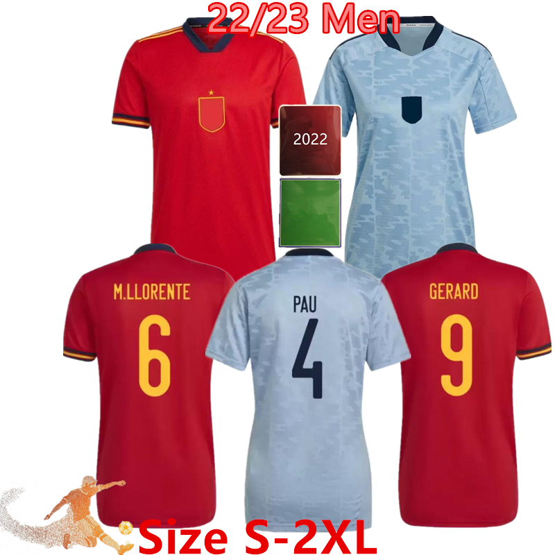 

2022 Spain soccer jersey Camiseta Espana MORATA RODRIGO TORRES PEDRI 20 21 22 Cup RAMOS THIAGO INIESTA ALBA football shirts men kids kit fans Player version, Yellow