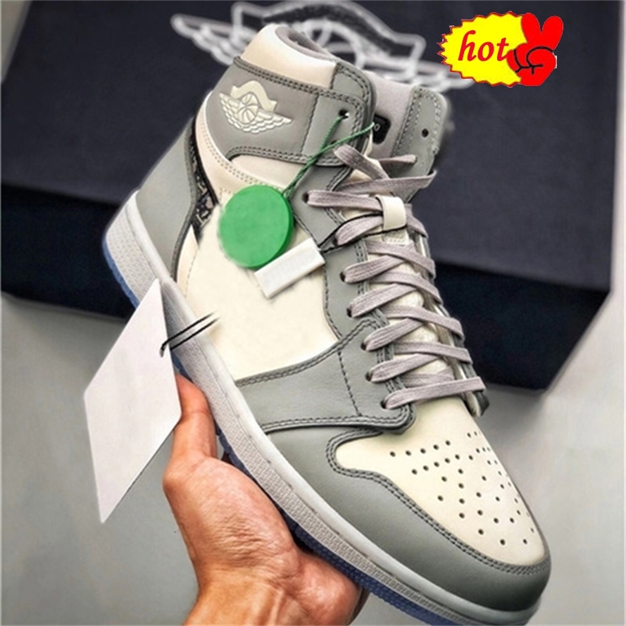 

2022 Ksneak rare 1 High OG Low Outdoor Shoes Man Women 1S Wolf Grey Sail Photon Dust White With Original Box CN8608-002 With Dust Bag CN8607-002