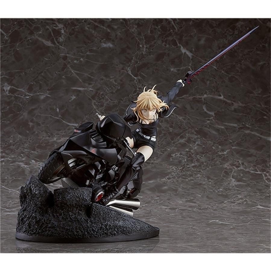 

Lensple Anime Fate Grand Order Saber Altria Pendragon with Motorcycle 1/8 Scale PVC Black Saber Action Figure Collectible Model T2257r, Without box