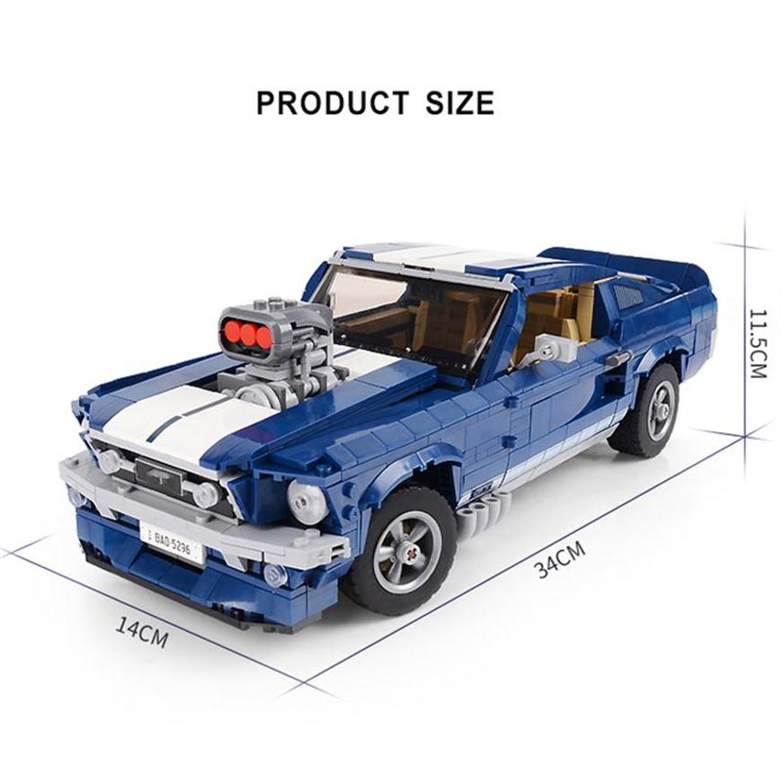 

New 2021 Blue Dream Car Model Compatible Creator Expert 10265 Building Blocks Bricks Educational Toy Birthday Gift273K