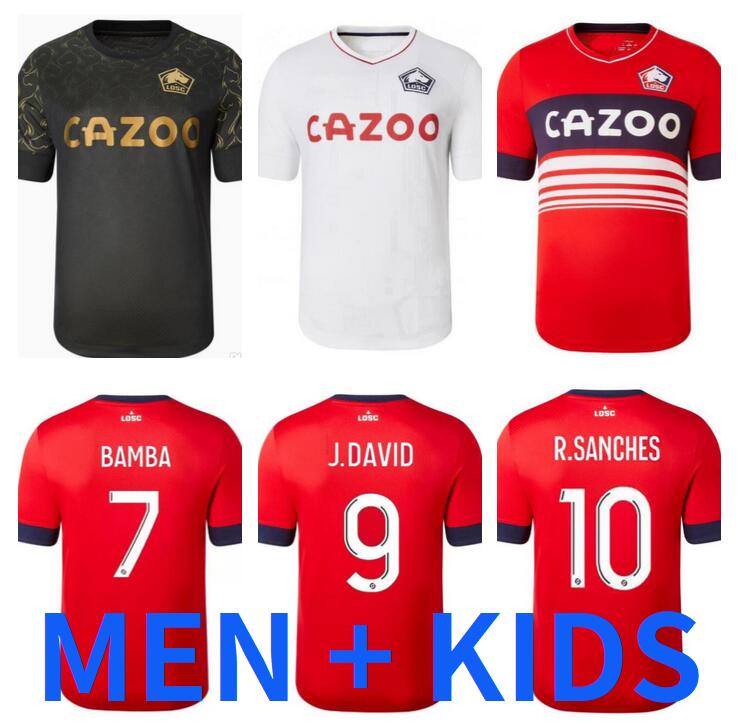 

22 23 LOSC Lille Soccer Jerseys 2022 2023 Home BOTMAN BAMBA XEKA J.DAVID J.IKONE Maillots Be Foot Shirt L.ARAUJO YAZICI R.SANCHES T.WEAH ANDRE football shirts men kids kit