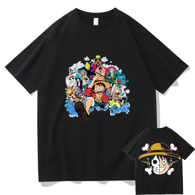 

Men's T-Shirts Anime One Piece Luffy Roronoa Zoro Print Tshirt Mne Women Fashion Funny Kawaii Cute T-hirts Man Crewneck Oversized T Shirt To, Green