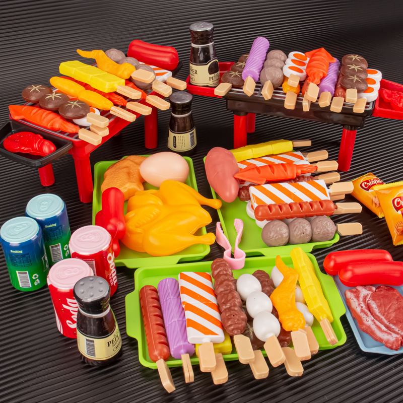 

Kids Barbecue Food Set Kitchen Pretend Play Cooking Toys Girl Early Education Outdoor BBQ Parents Child Interactive Toy 220725