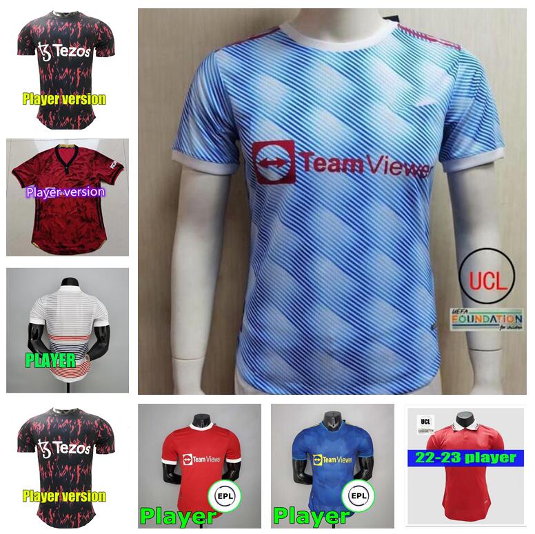 

2021 2022 2023 Manchester RONALDO SANCHO soccer jerseys VAN DE BEEK Cavani Bruno FERNANDES RASHFOR Greenwood Pre Match Training Football, 11