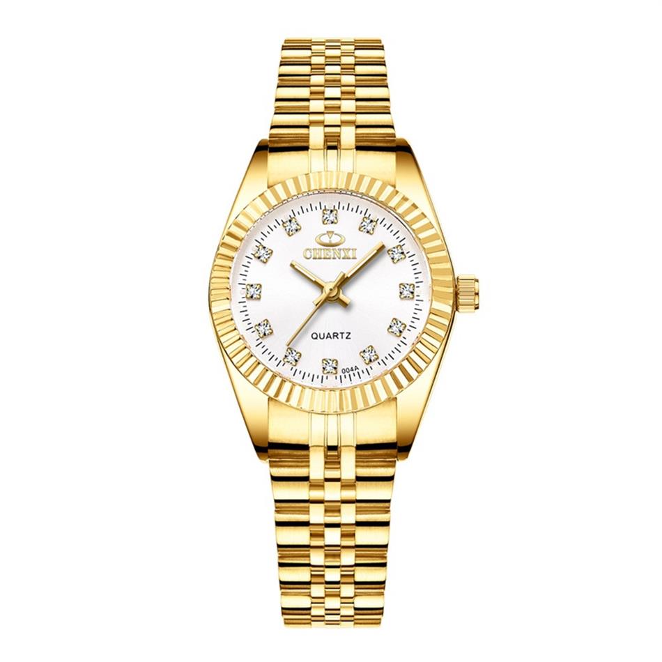 

Luxury Women Watches Ladies Fashion Quartz Watch For Women Golden Stainless Steel Wristwatches Casual Female Clock xfcs235C, 004a silver white