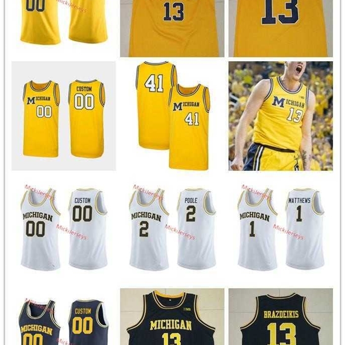 

Sjzl98 NCAA Custom NCAA Michigan Wolverines Iggy Brazdeikis Basketball Jersey Isaiah Livers Zavier Simpson Charles Matthews Jorda Poole Michigan Je, Navy