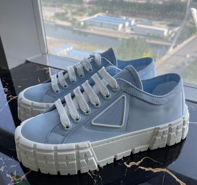 

Stylist brand nylon PRA casual shoes gabardine classic canvas shoes rubber fashion ladies thick-soled travel coach heightening sneakers, Grey