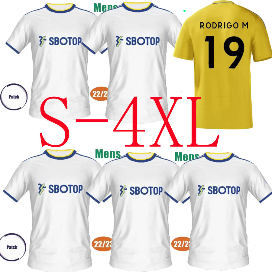 

S-4XL 22 23 Soccer jerseys Leeds ROBERTS HARRISON HERNANDEZ RODRIGO COSTA BAMFORD ALIOSKI CLARKE 2022 2023 football shirt Unitedes uniforms Men Kids kit, Black