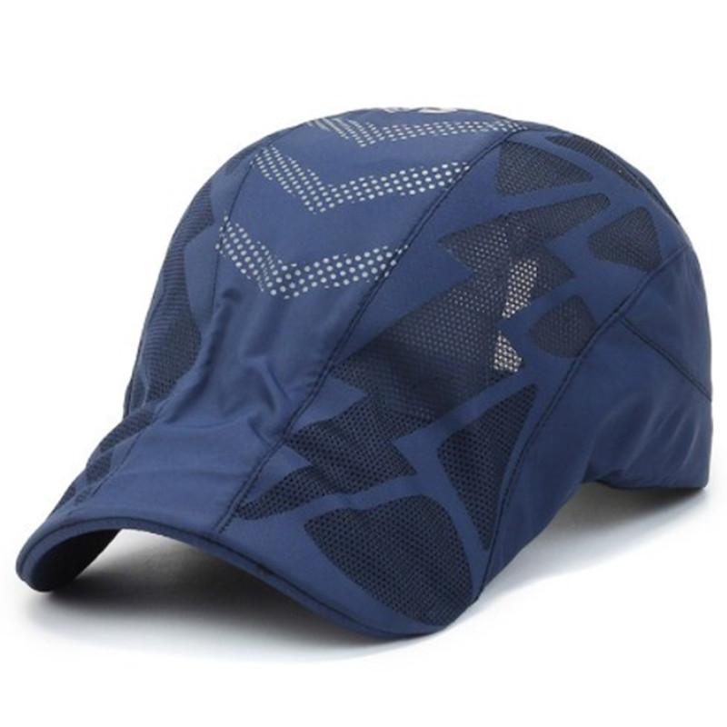 

Berets Summer Men Women Mesh Breathable Anti-UV Casual Sports Caps Adjustable Size Couples Fishing Hats MulticolorBerets, Color-3