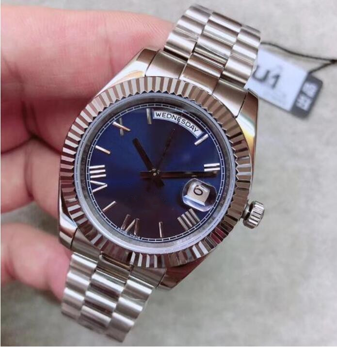 

16 style Top Watch U1 Factory St9 Steel News Men Watches Red Dial DAY DATE Daydate Automatic Mechanics 41MM Sapphire Glass Stainless 238239 118239 mens watch, Box