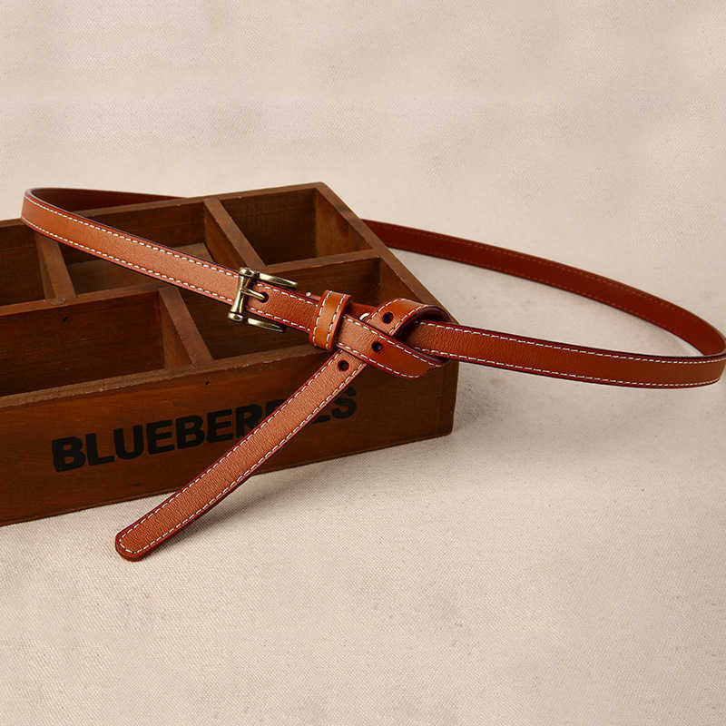

TopSelling spring summer fashion needle buckle belts new Korean women's dress waistband leather thin cowhide belt, As the picture