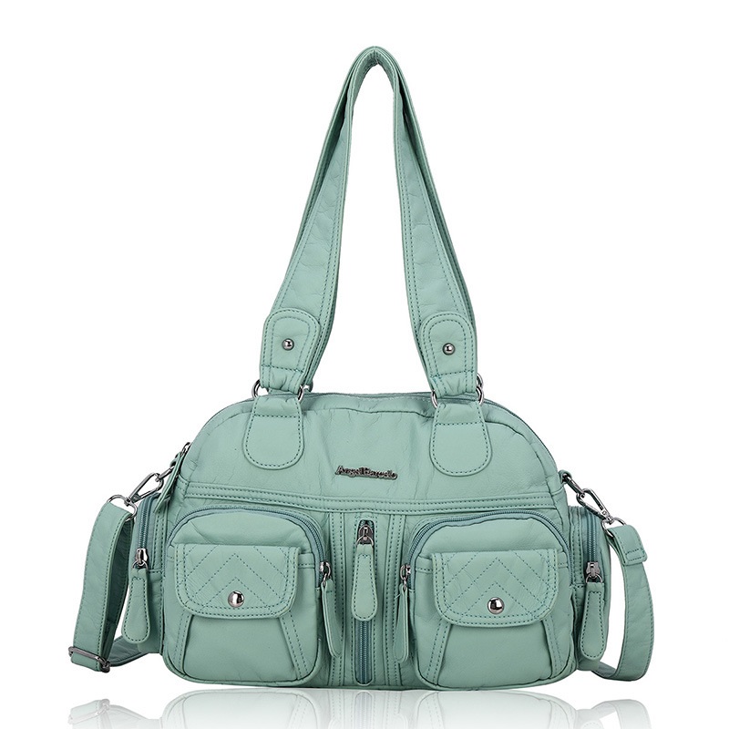 

2022 Women Small Shoulder Bag Coin Purse Multi-pocket Crossbody Bags Roomy PU Wallets Bag 14.9"x11.4" Phone iPad Pack Holders for Ladies AK15938-1, Grey