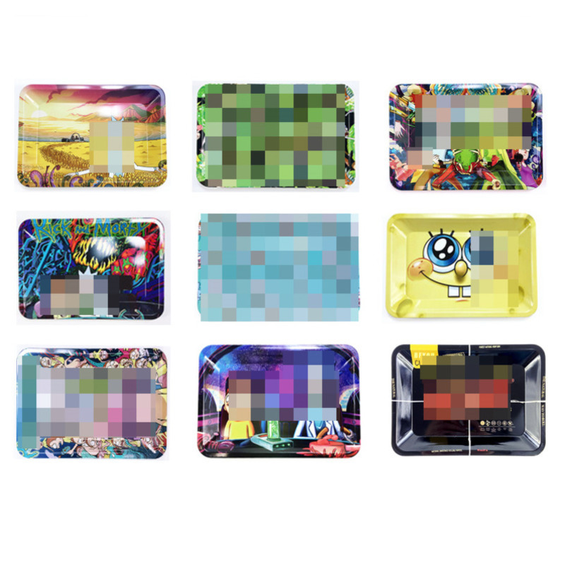 

Smoking Rolling Tray Accessories 18 x 12.5cm Cartoon Small Rolling Trays Duplex Printing