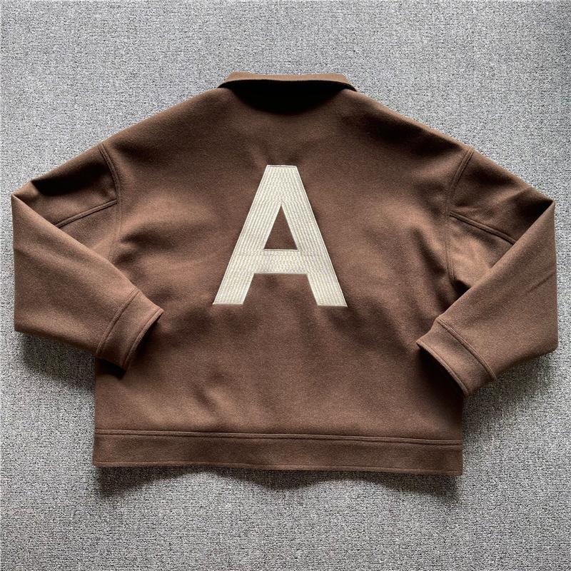 

Men's Jackets 2022FW Arnodefrance Fleece Varsity Jacket Men Women 1:1 High-Quality ADF Wool Embroidered Puffer Coats