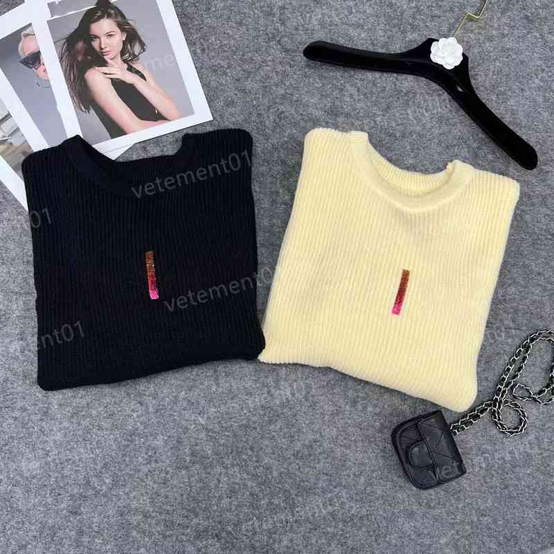 

Luxury Women Sweater Fall Winter Warm Striped Letter Logo Print Long Sleeve T-Shirt Brand Designer Womens Sweaters Sandro 0912