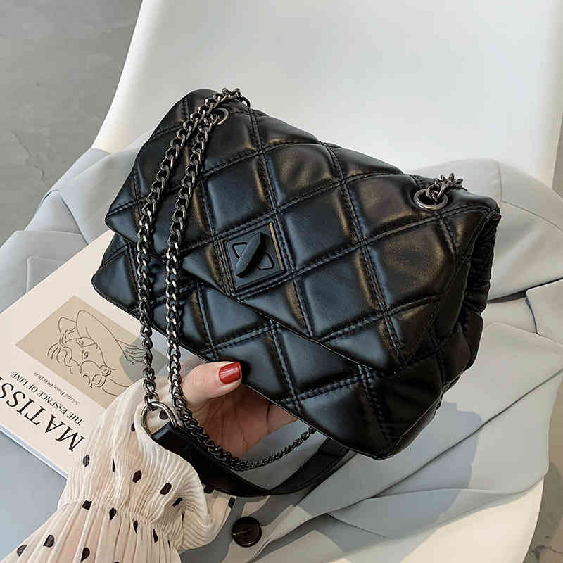 Broderie Small en cuir PU Sacs à bandoulière Femmes 2022 Sac à main de la chaîne de luxe pour la marque de luxe pour femmes