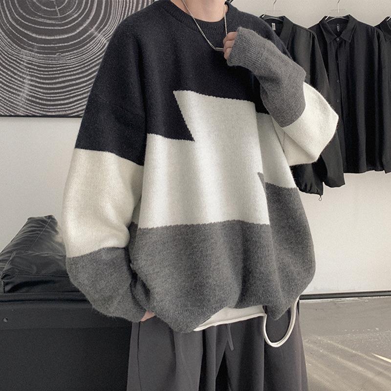 

Men' Sweaters Sweater Y2k Korean Style Vintage Women Crochet Knitted Fashion Mujer Argyle Kawaii Cute Ugly Oversize 2022 Aesthetic Sueter, Ye